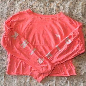 Cropped Victoria’s Secret Pink Long Sleeve Top